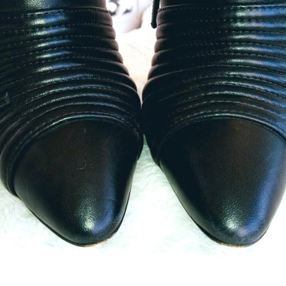 🌹Sold!🌹Giuseppe Zanotti Black Leather Stiletto Boots. Size 6 Like New !! ✨ - Picture 7 of 8
